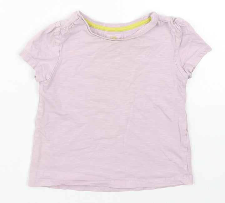 TU Girls Purple   Basic T-Shirt Size 2-3 Years