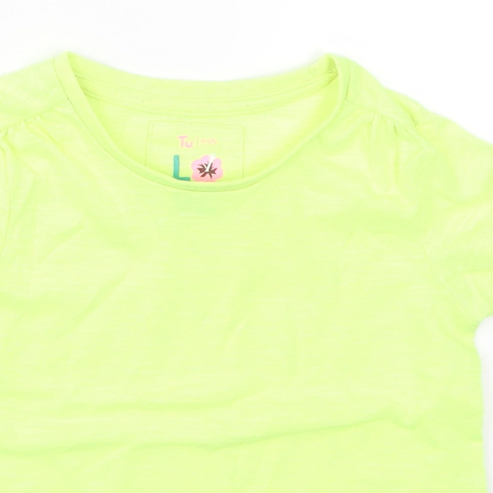 TU Girls Yellow   Basic T-Shirt Size 2-3 Years