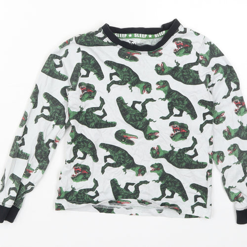 TU Boys Grey Solid   Pyjama Top Size 6-7 Years  - T-Rex
