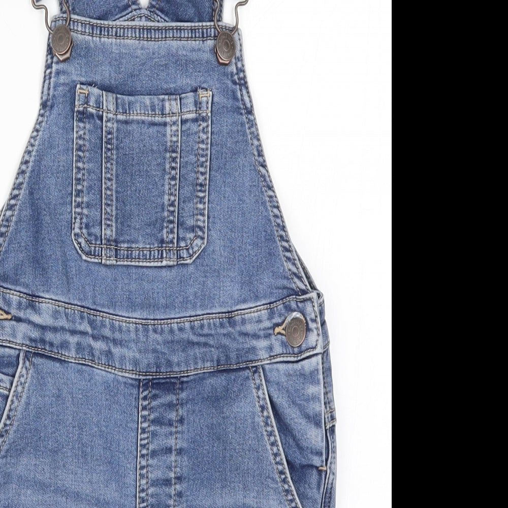 NEXT Girls Blue  Denim Dungaree One-Piece Size 4 Years