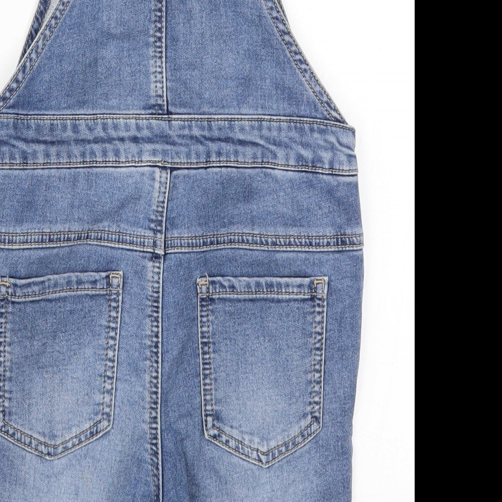 NEXT Girls Blue  Denim Dungaree One-Piece Size 4 Years