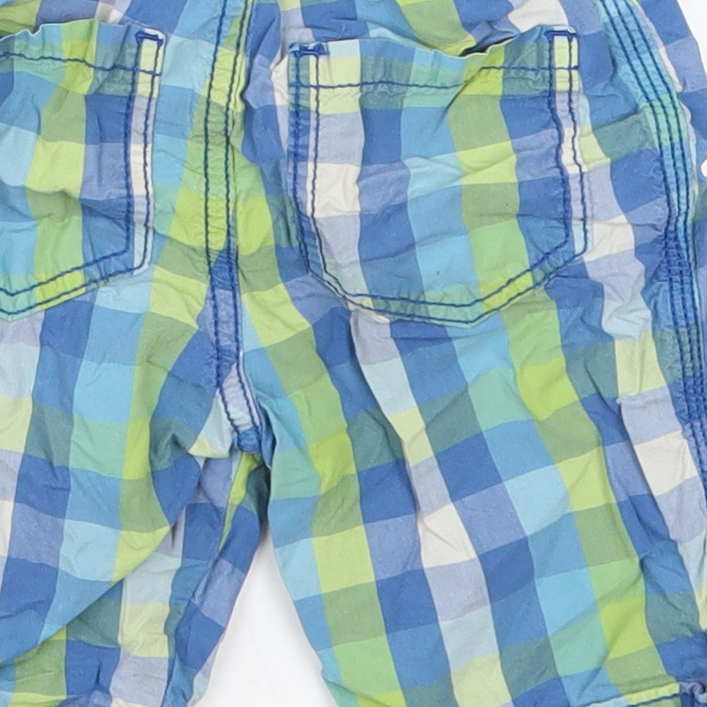 TU Boys Blue Check  Cropped Trousers Size 2-3 Years - Green