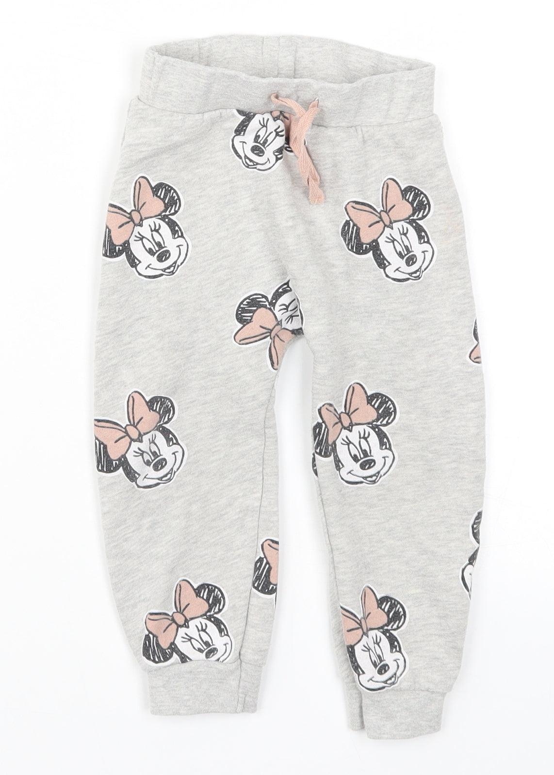 George Girls Grey   Sweatpants Trousers Size 2-3 Years - Minnie Mouse