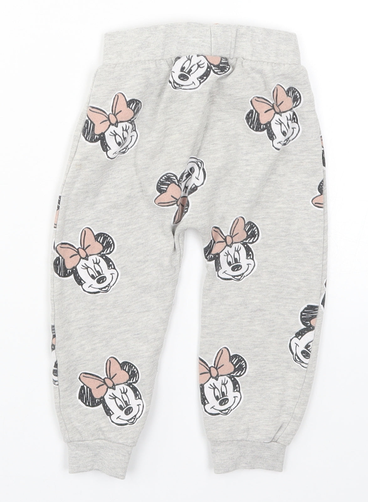 George Girls Grey   Sweatpants Trousers Size 2-3 Years - Minnie Mouse