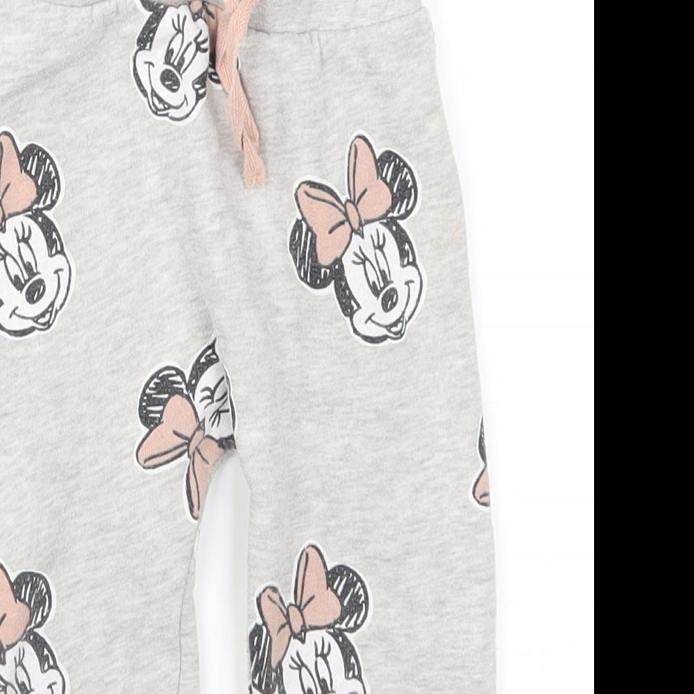 George Girls Grey   Sweatpants Trousers Size 2-3 Years - Minnie Mouse