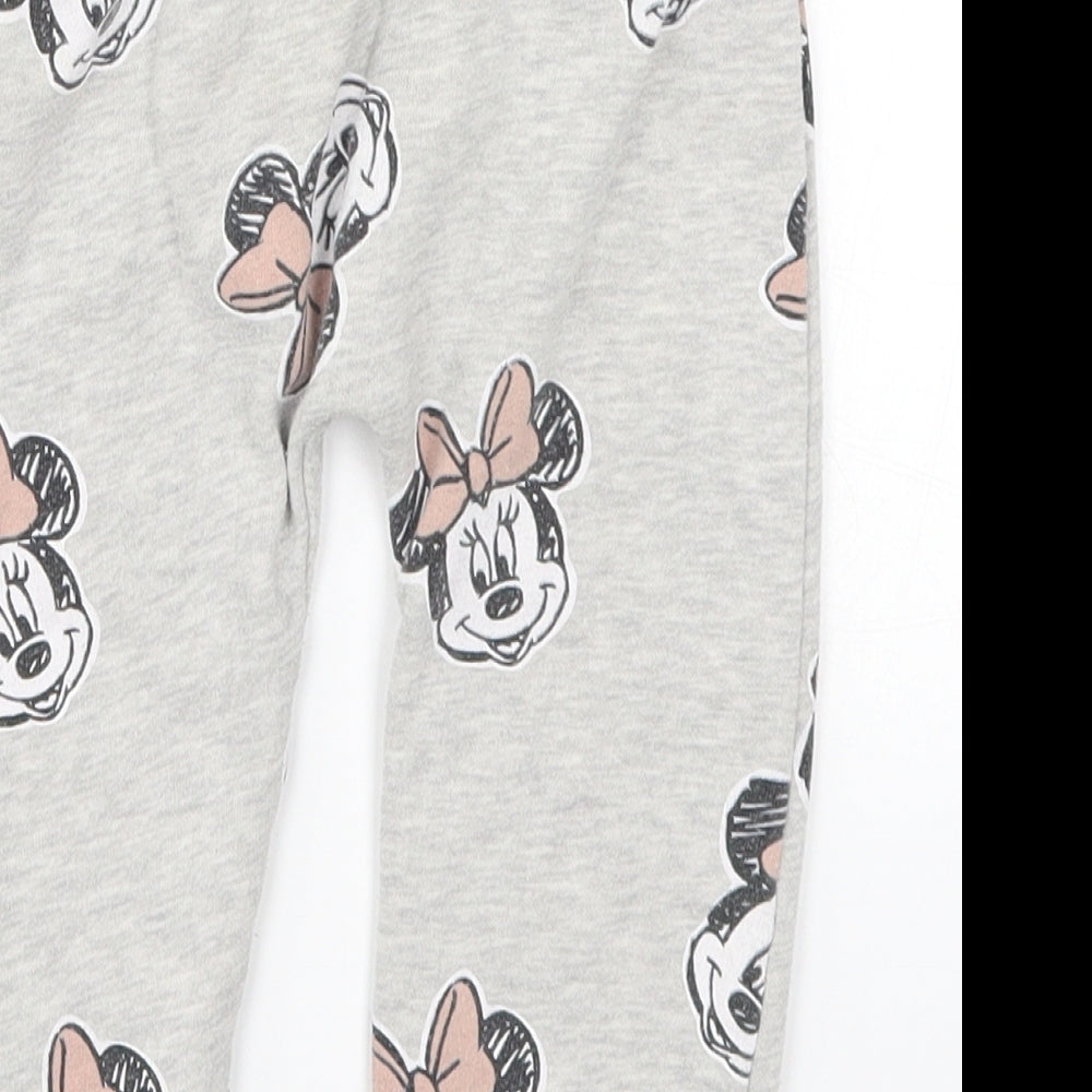 George Girls Grey   Sweatpants Trousers Size 2-3 Years - Minnie Mouse