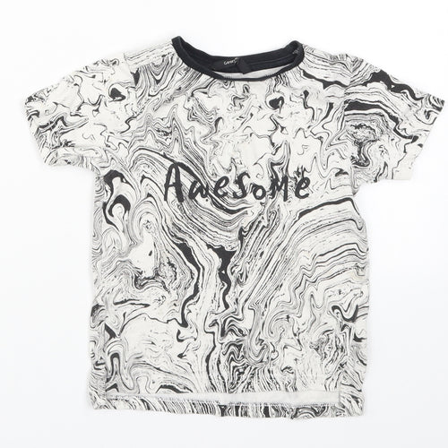 George Boys Grey   Basic T-Shirt Size 3-4 Years  - Awesome Marble Effect