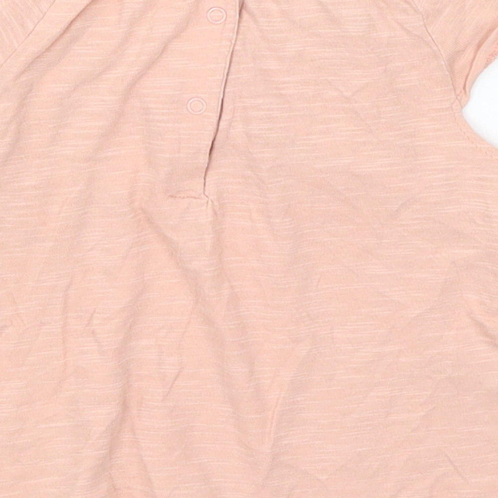 NEXT Girls Pink   Basic T-Shirt Size 9-12 Months  - Duck