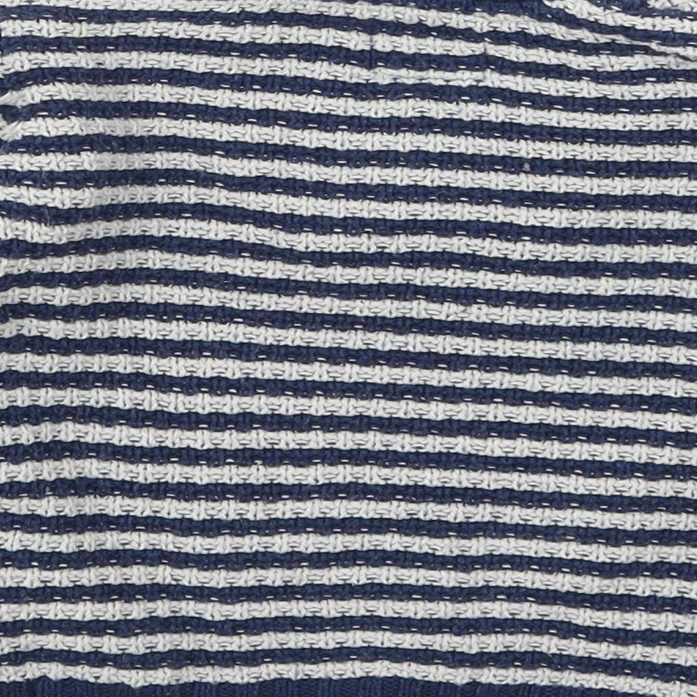 H&M Boys Blue Striped Knit Pullover Jumper Size 2 Years