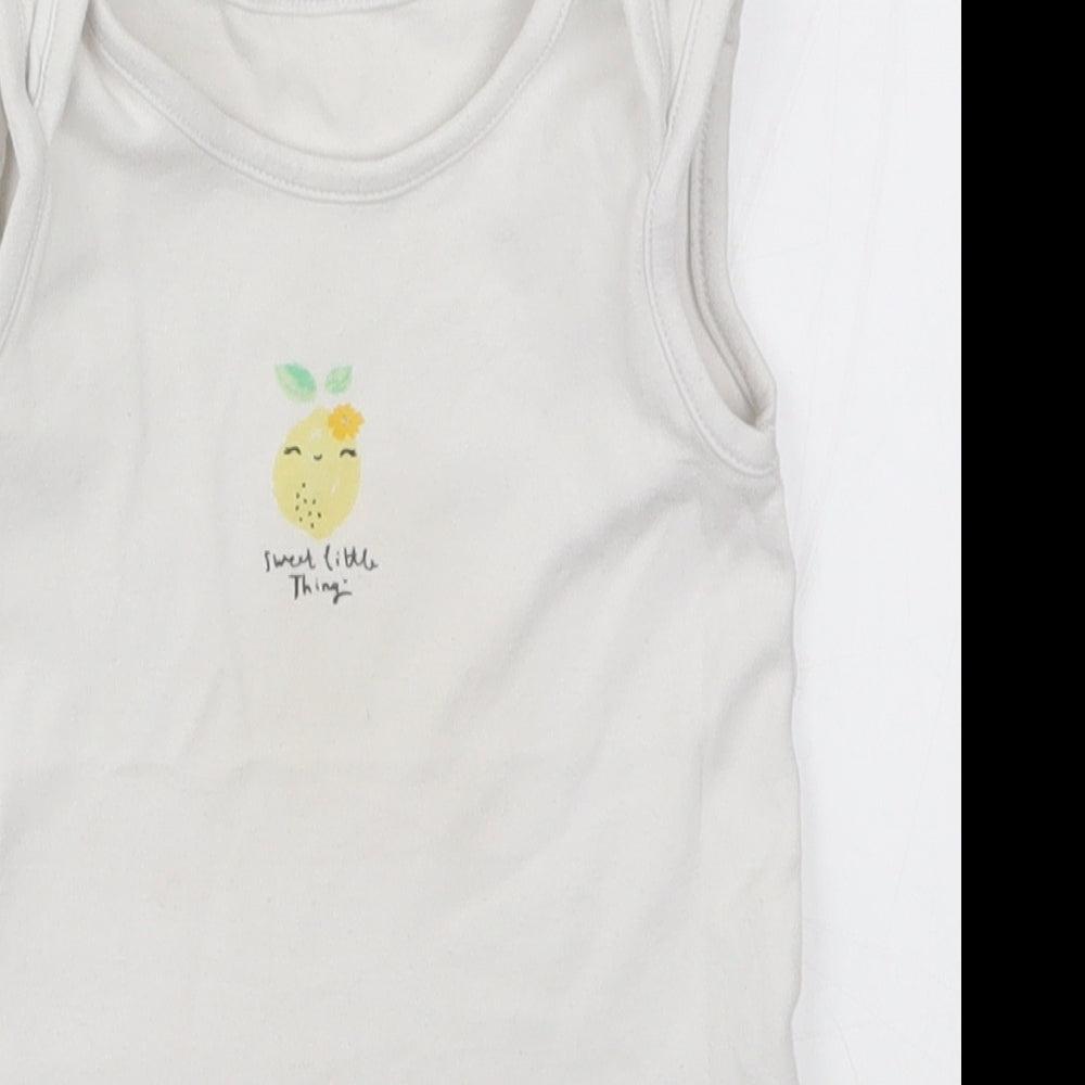 George Baby White   Babygrow One-Piece Size 18-24 Months  - Lemon Sweet Little Thing
