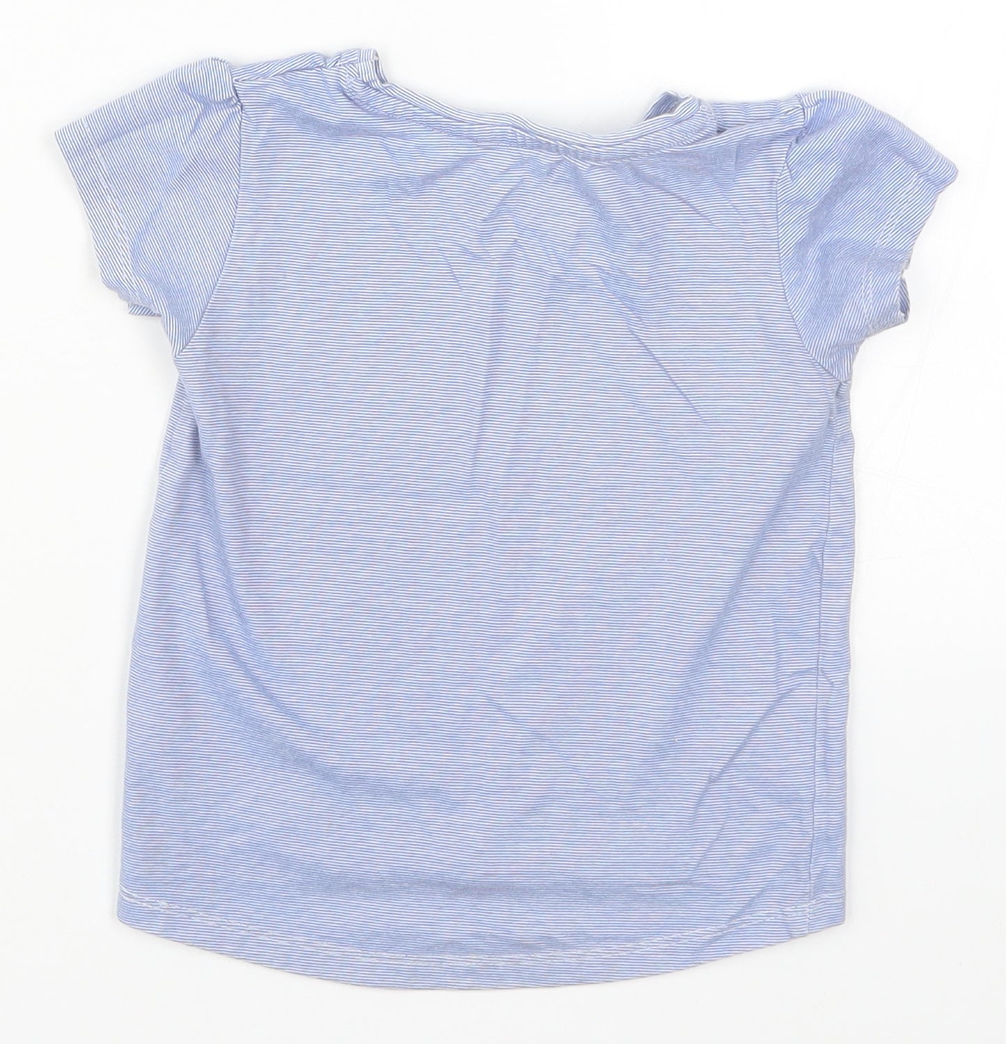 Primark Boys Blue Striped  Basic T-Shirt Size 2-3 Years