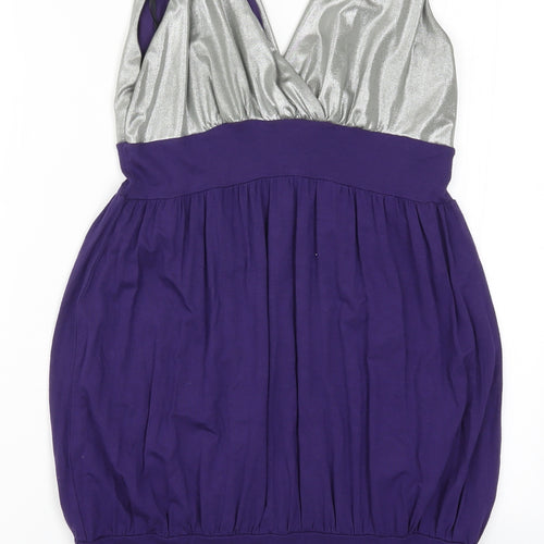 Rare Womens Purple   Mini  Size 12  - Silver