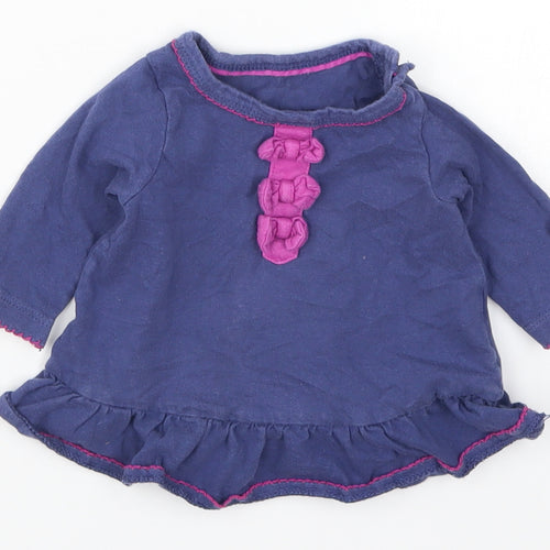 Marks and Spencer Girls Blue   Basic T-Shirt Size 0-3 Months