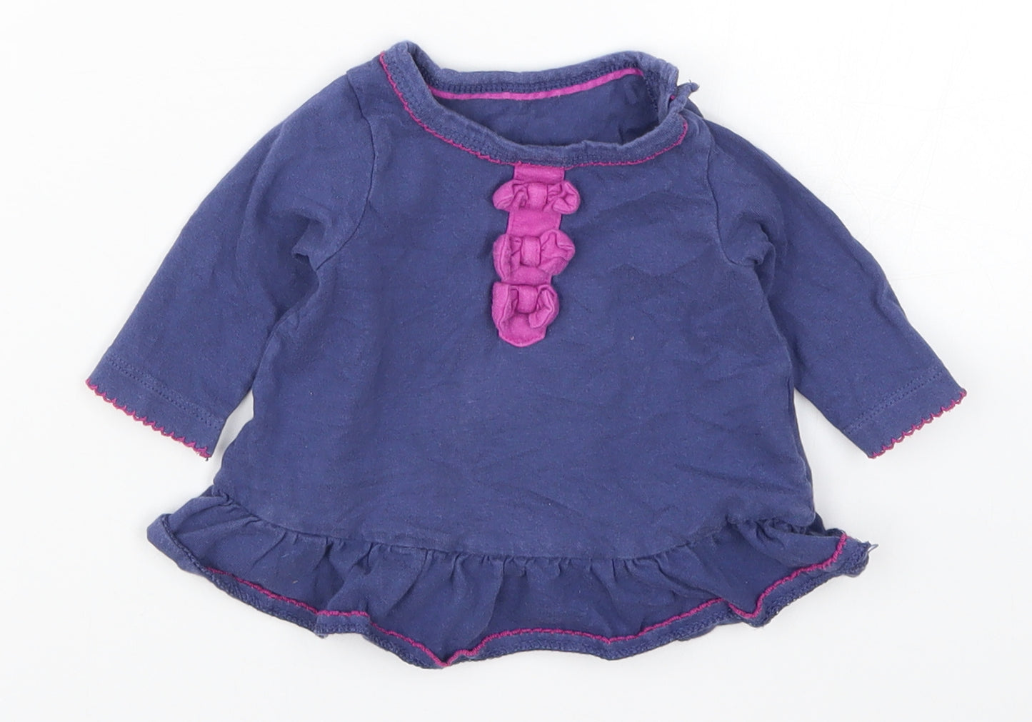 Marks and Spencer Girls Blue   Basic T-Shirt Size 0-3 Months