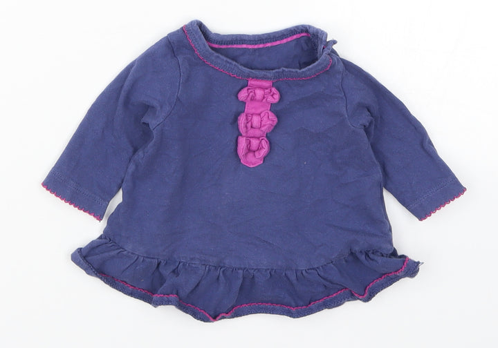 Marks and Spencer Girls Blue   Basic T-Shirt Size 0-3 Months