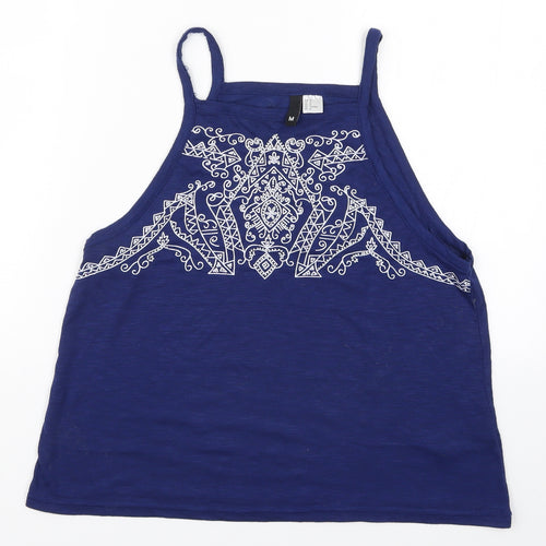 H&M Womens Blue Geometric  Basic Tank Size M