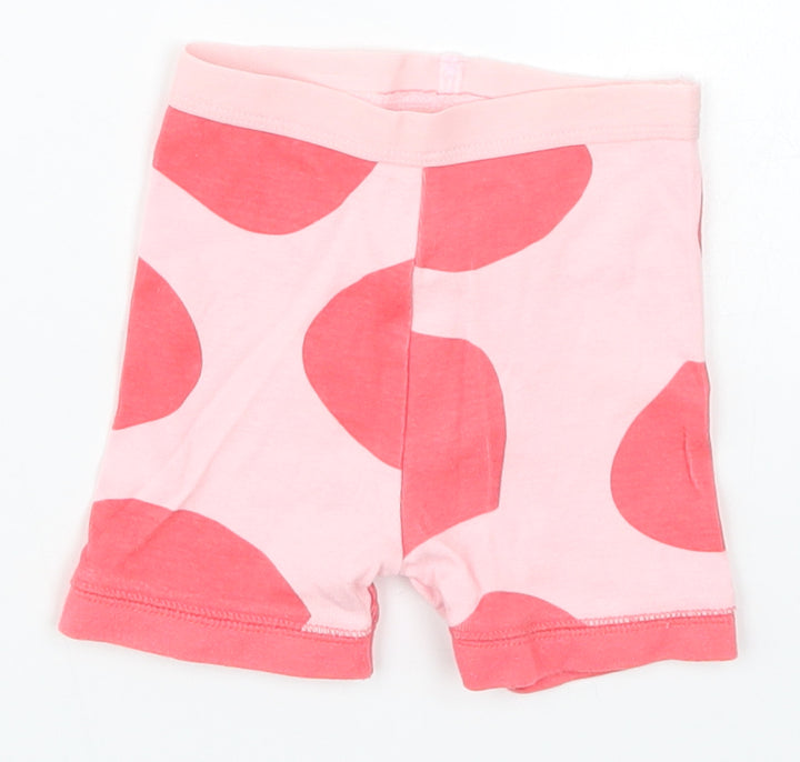 Mothercare Girls Pink Polka Dot  Cropped Leggings Size 3-6 Months