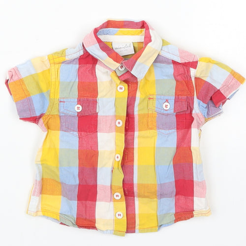 Mini Club Boys Multicoloured Check  Basic Button-Up Size 3-6 Months