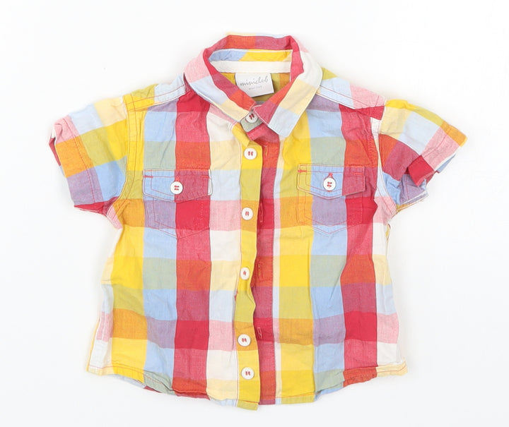Mini Club Boys Multicoloured Check Basic Button-Up Size 3-6 Months