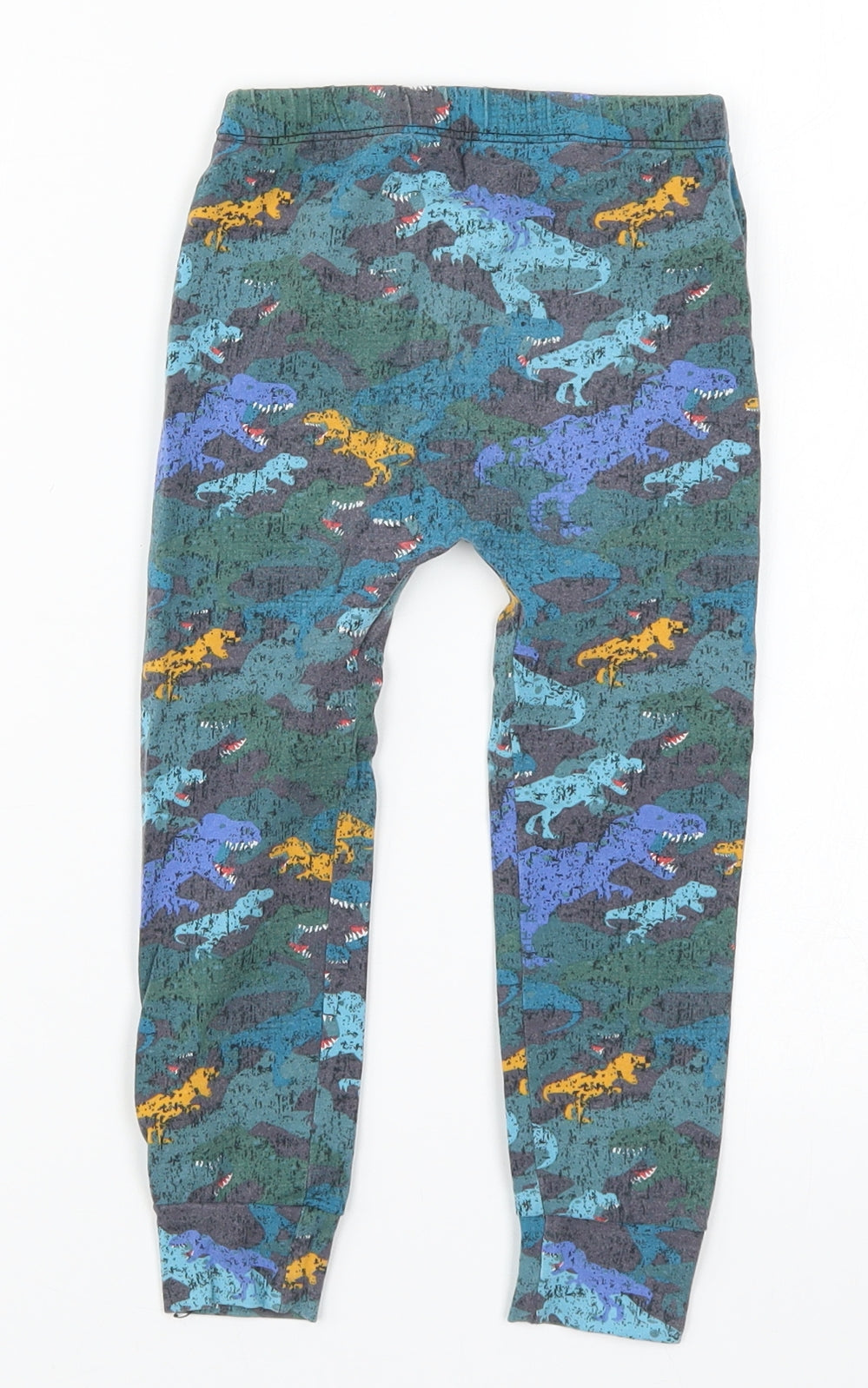 The Little Legwear Company Boys Blue   Carrot Trousers Size 3-4 Years - Dinosaurs