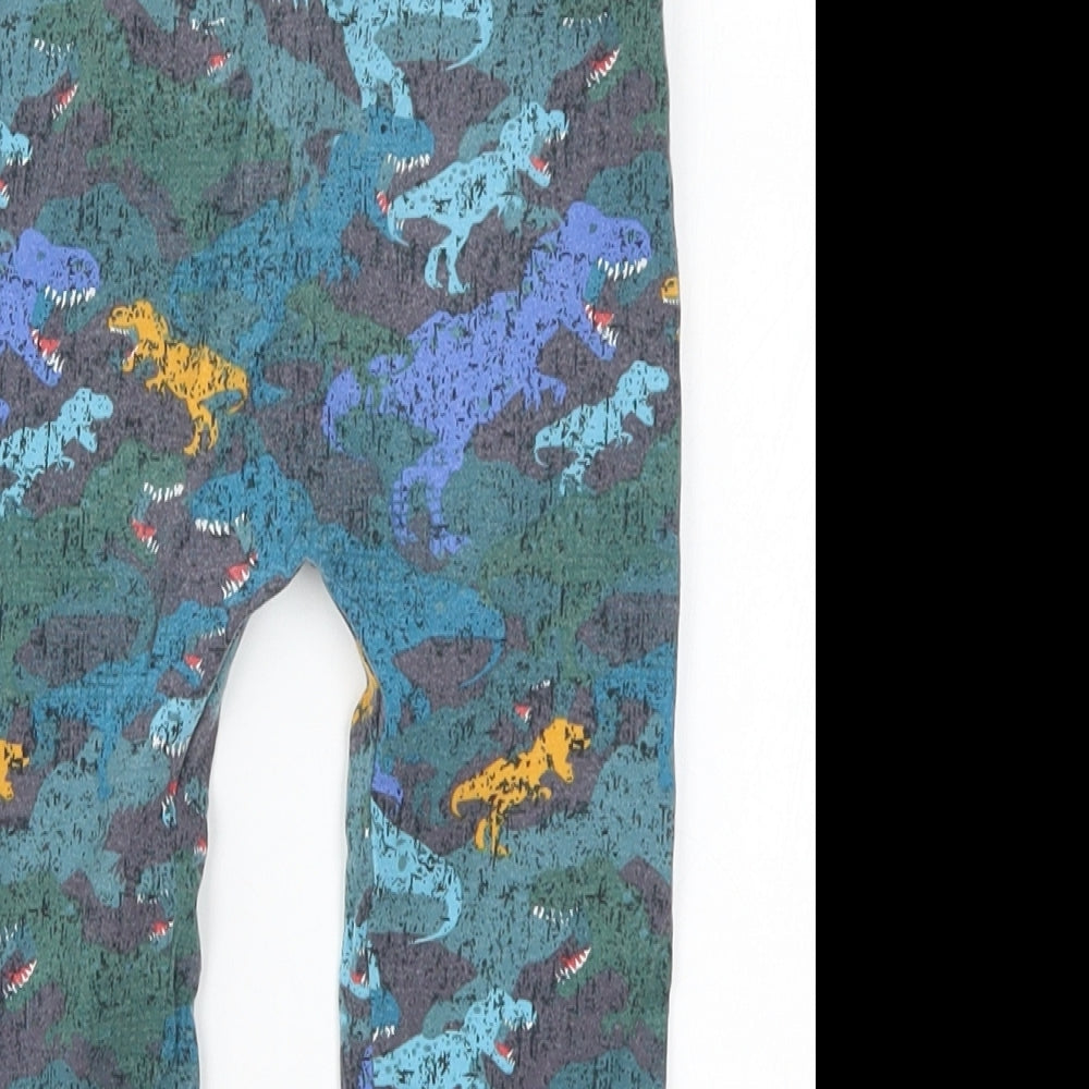 The Little Legwear Company Boys Blue   Carrot Trousers Size 3-4 Years - Dinosaurs