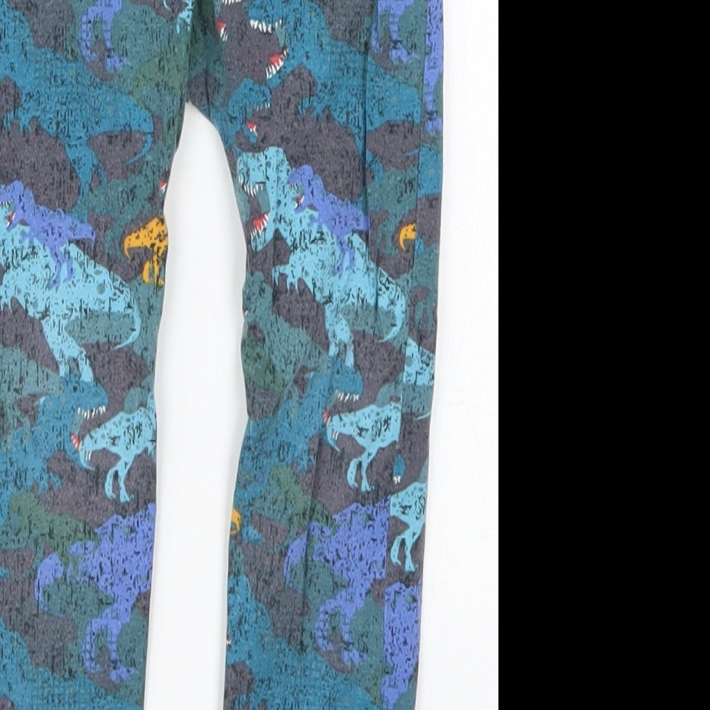 The Little Legwear Company Boys Blue   Carrot Trousers Size 3-4 Years - Dinosaurs