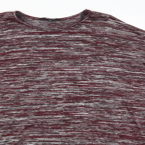 New Look Womens Red   Basic T-Shirt Size 10  - Asymmetric Hem