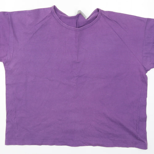 Back to Basix Womens Purple   Basic T-Shirt Size 16