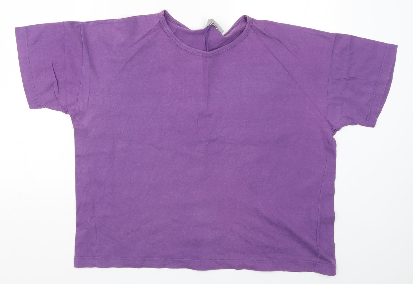 Back to Basix Womens Purple   Basic T-Shirt Size 16