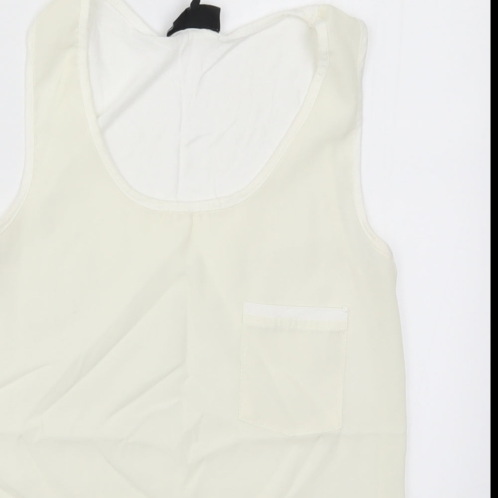 Warehouse Womens White   Basic Tank Size 10