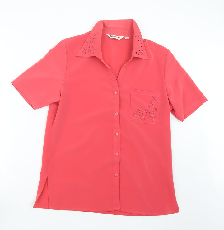 Kaleidoscope Womens Pink Basic Button-Up Size 16