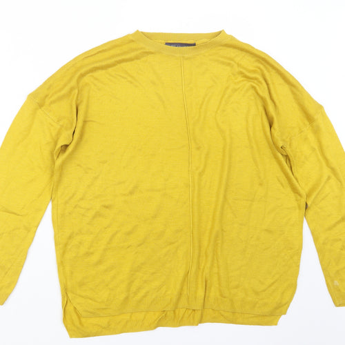 Marks and Spencer Womens Yellow  Knit Pullover Jumper Size M