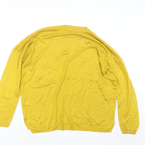 Marks and Spencer Womens Yellow  Knit Pullover Jumper Size M