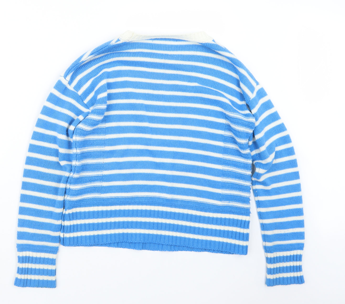 NEXT Womens Blue Striped Knit Pullover Jumper Size 6