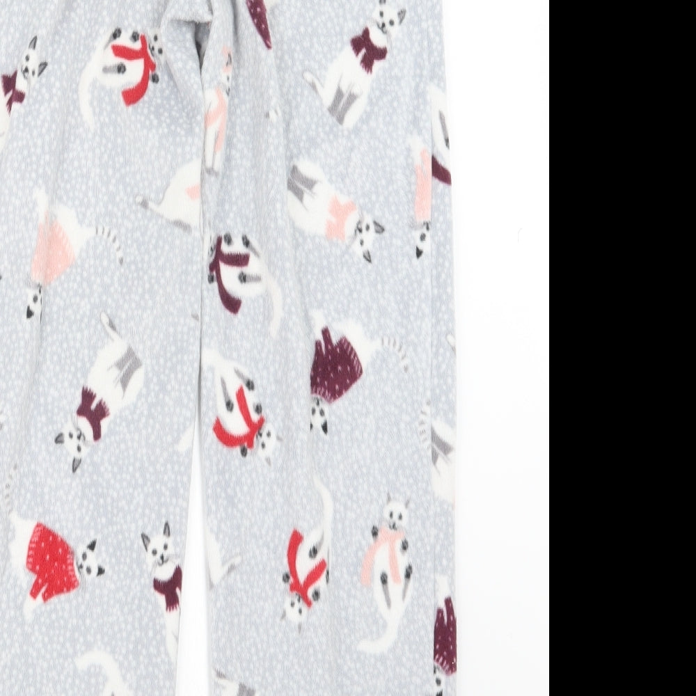 Marks and Spencer Womens Grey Geometric  Capri Pyjama Set Size M