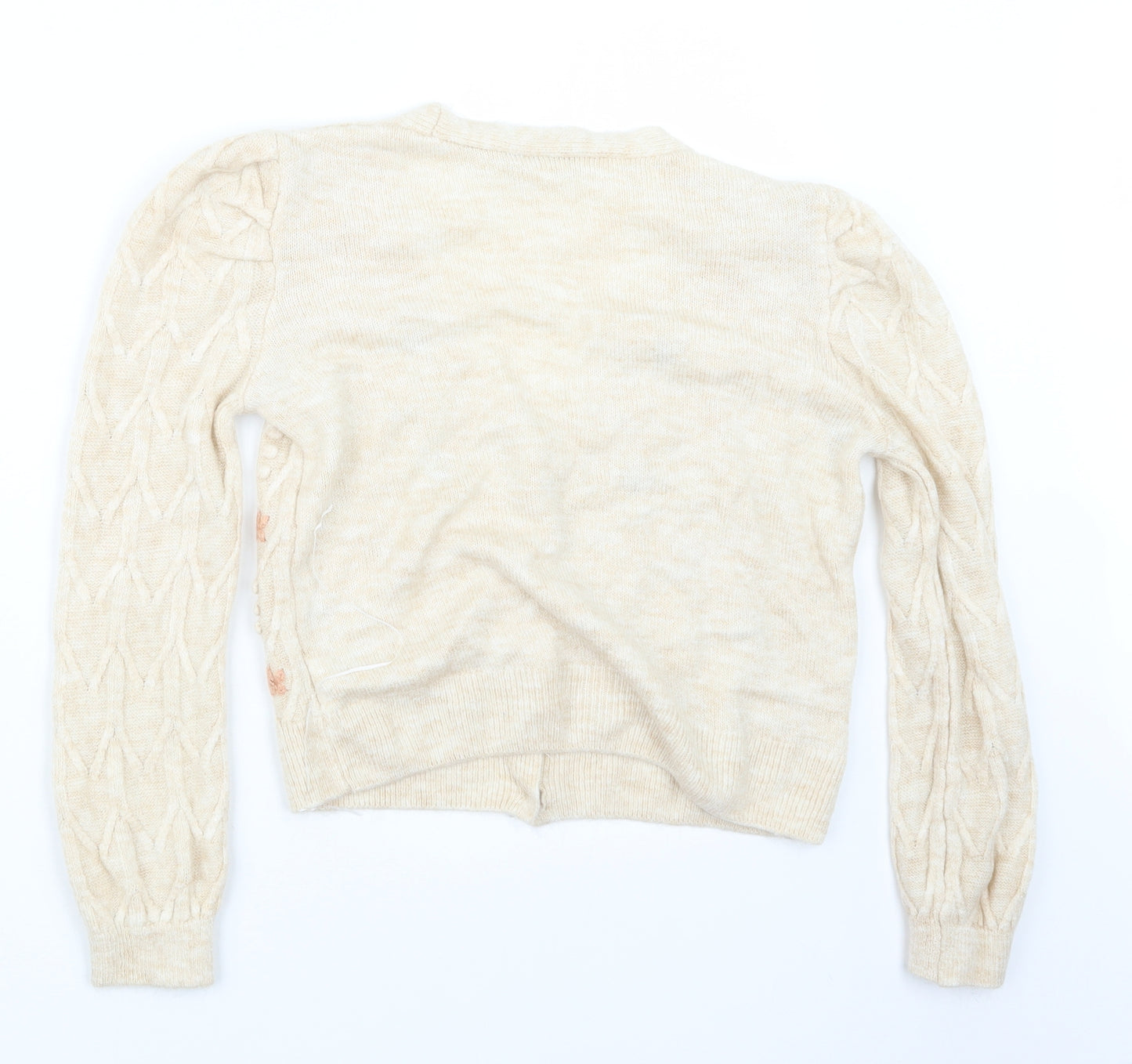 George Womens Beige  Knit Cardigan Jumper Size 8