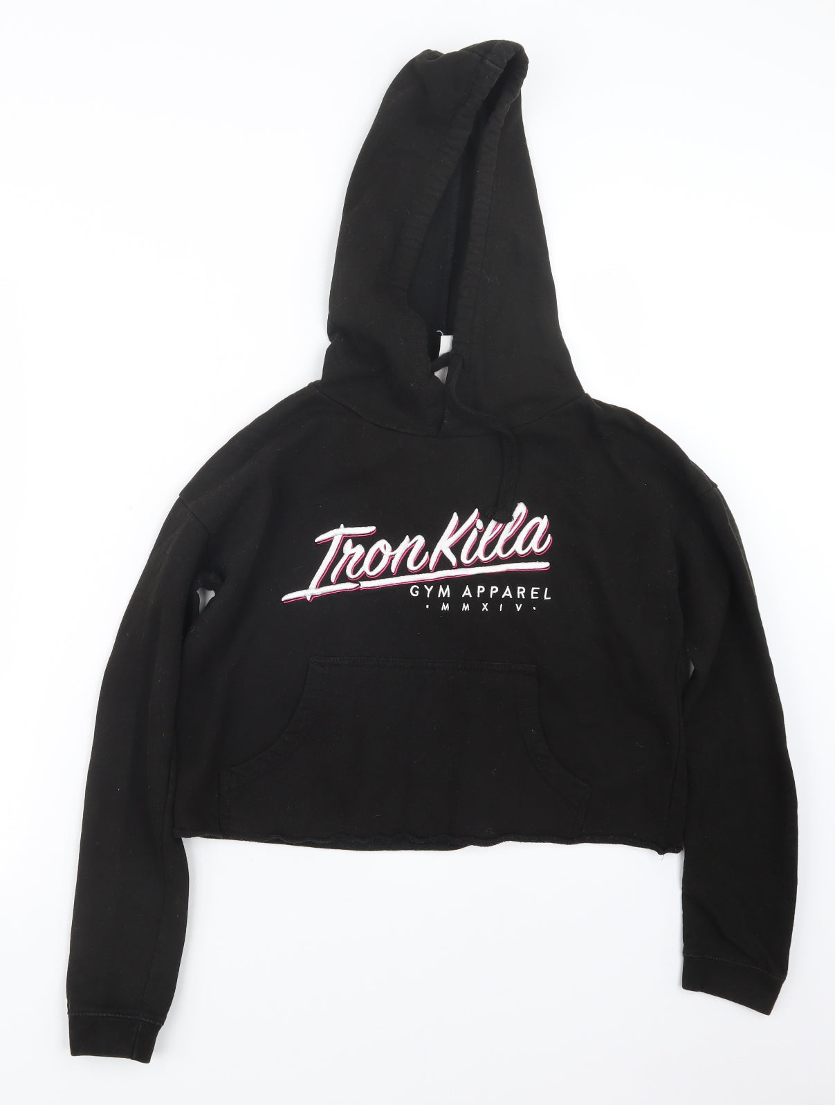 Preworn Womens Black   Pullover Hoodie Size S  - Cropped