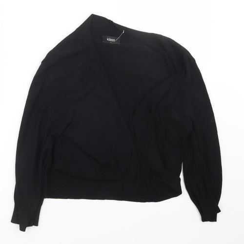 Klass Womens Black  Knit Cardigan Jumper Size L