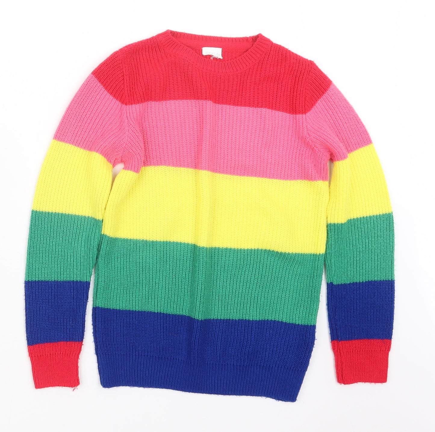 F&F Girls Pink  Knit Pullover Jumper Size 9-10 Years