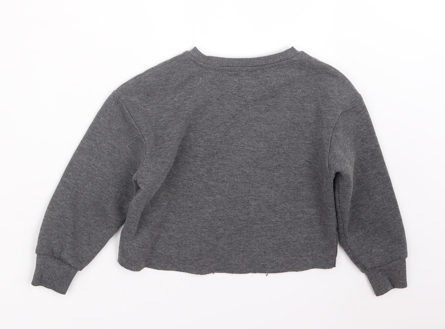 M&Co Girls Grey   Pullover Jumper Size 5-6 Years