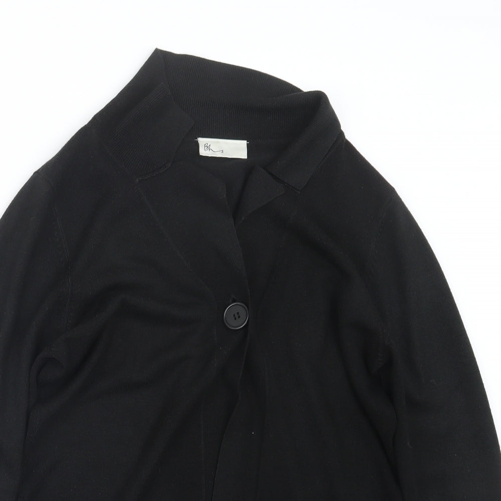 BHS Womens Black  Knit Cardigan Jumper Size 12