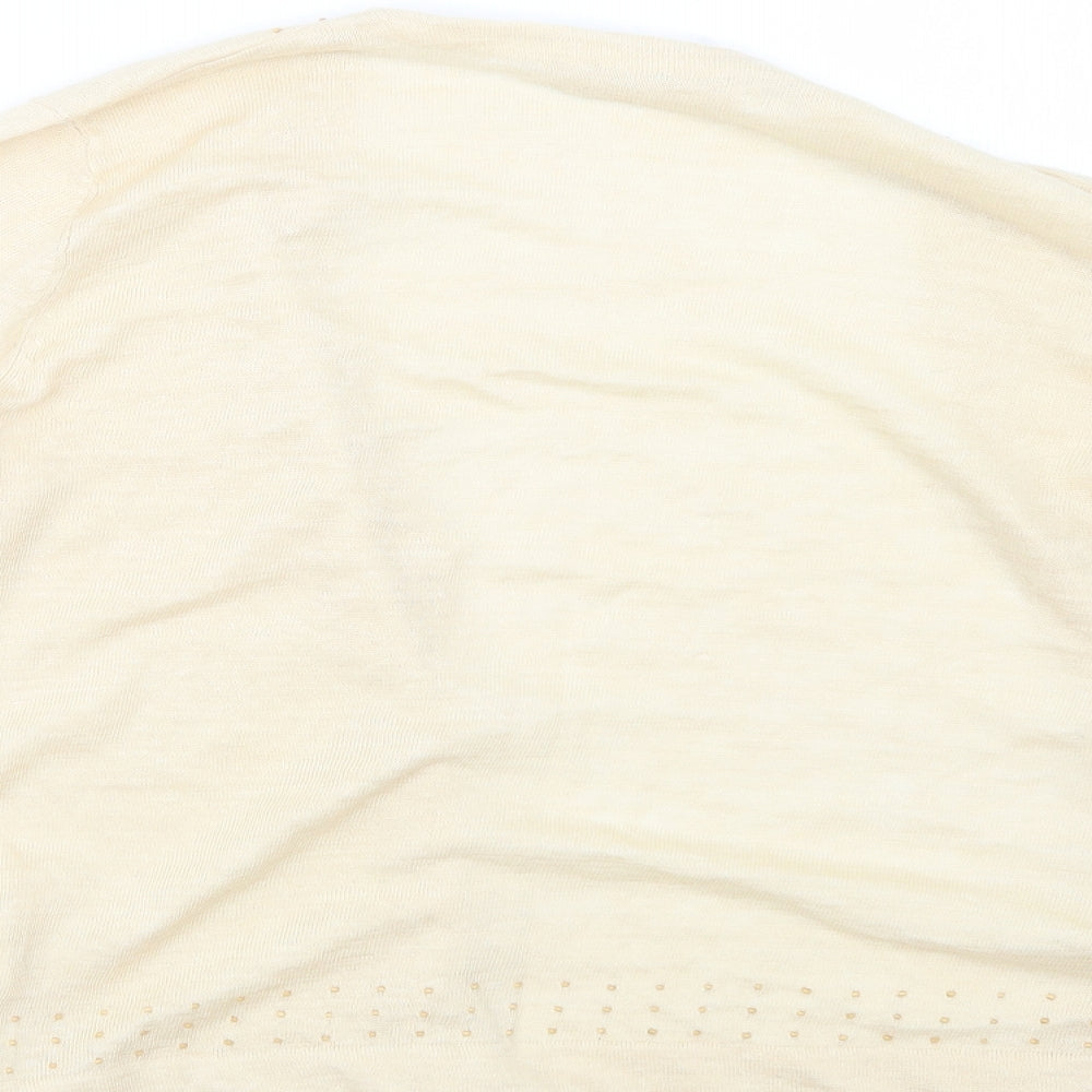Fenn Wright Manson Womens Ivory  Knit Cardigan Jumper Size L
