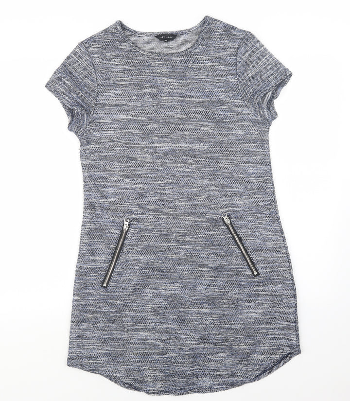 New Look Womens Blue  Knit Pullover Jumper Size 12  - Long