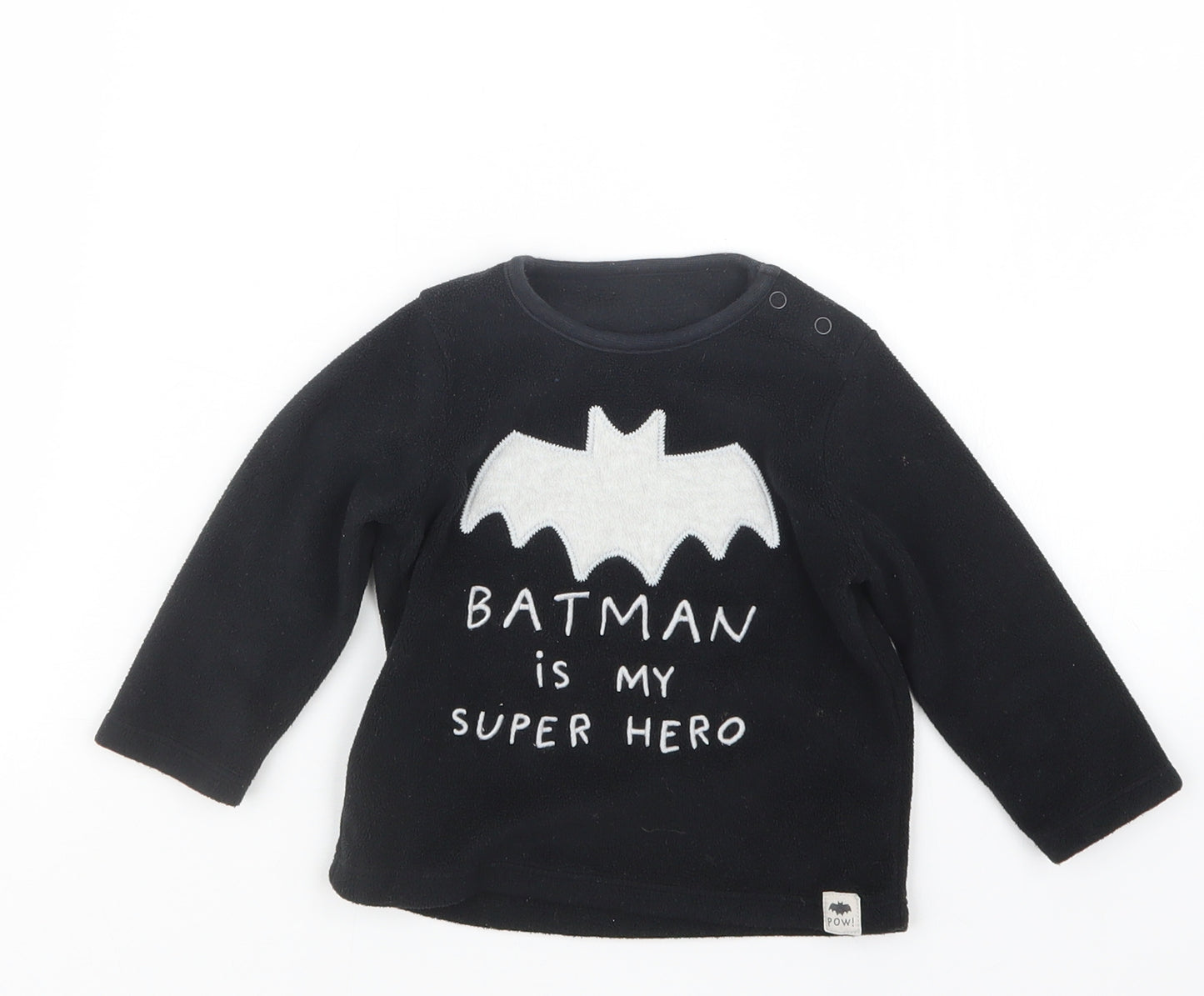 George Boys Black Geometric  Babydoll Pyjama Top Size 9-12 Months  - Batman
