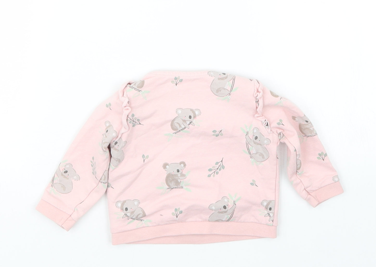 TU Girls Pink Geometric  Pullover Jumper Size 0-3 Months