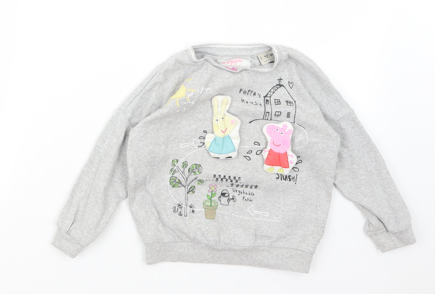 NEXT Girls Grey   Pullover Jumper Size 2-3 Years  - Peppa Pig