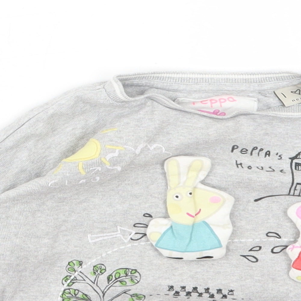 NEXT Girls Grey   Pullover Jumper Size 2-3 Years  - Peppa Pig
