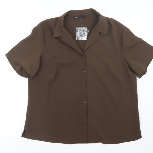 BHS Womens Brown   Basic Button-Up Size 20