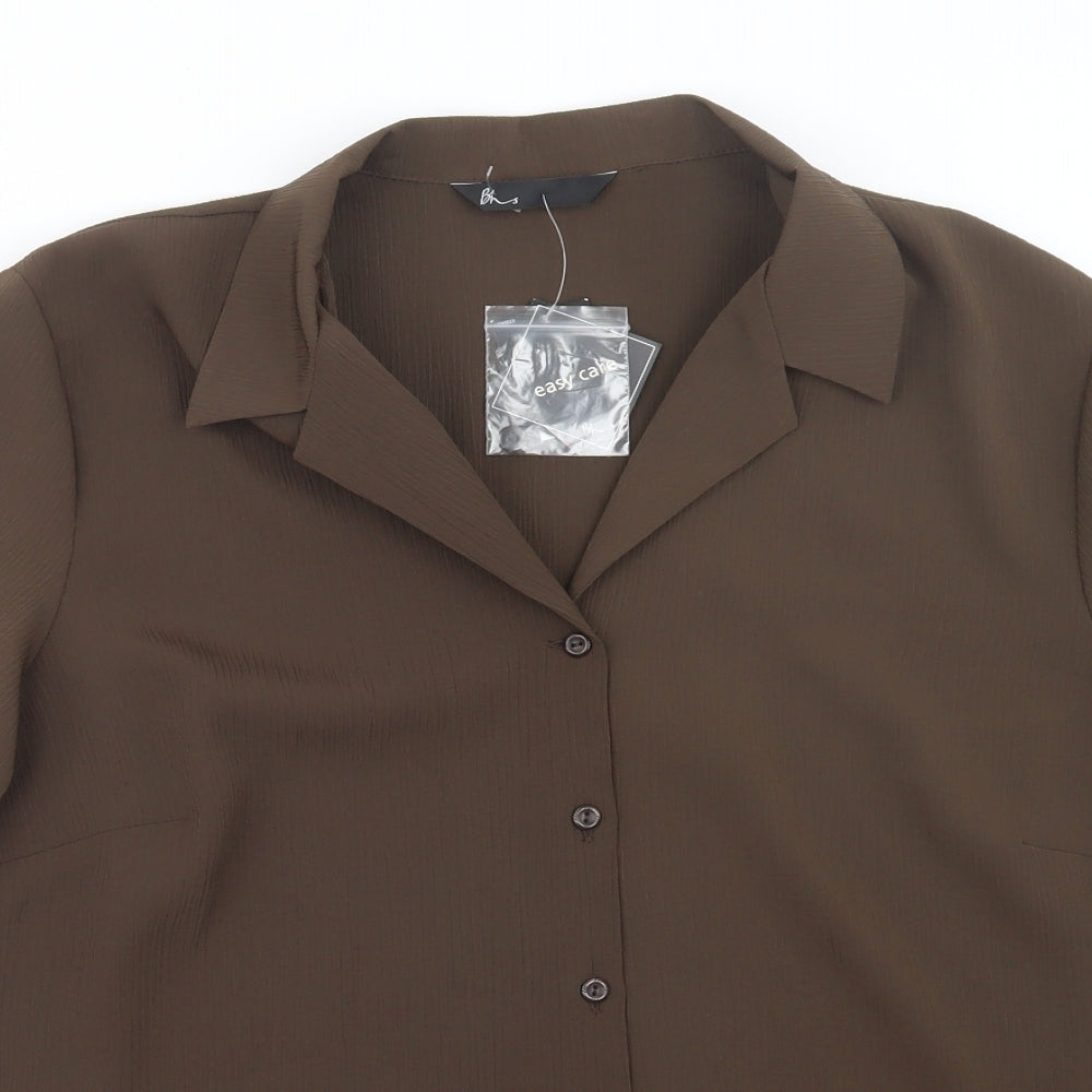 BHS Womens Brown   Basic Button-Up Size 20