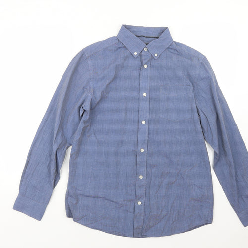 Maine Mens Blue    Button-Up Size M